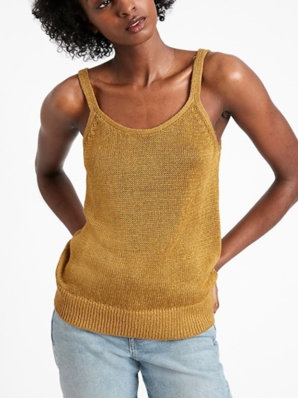 Banana Republic Linen Blend Knit Sweater Tank